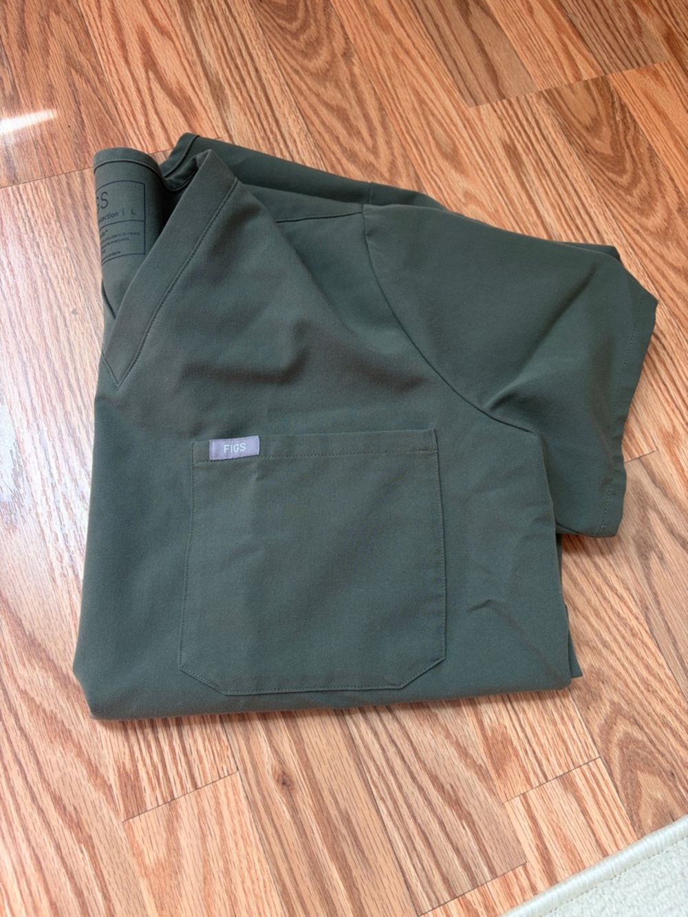 Figs Large Moss Catarina Scrub Top